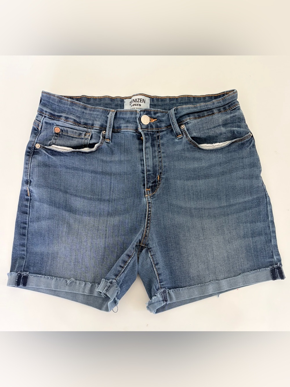Denizen from Levi's Women's Medium Blue Denim Cutoff Shorts